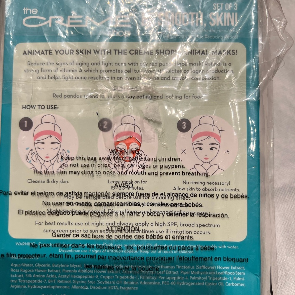 The Cream shop Face Mask Set Of 3 NWT - Picture 3 of 4